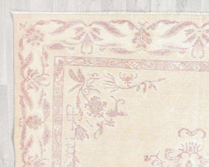 Pink Oushak Rug 6' 5" x 9' 8" | No. VR28439