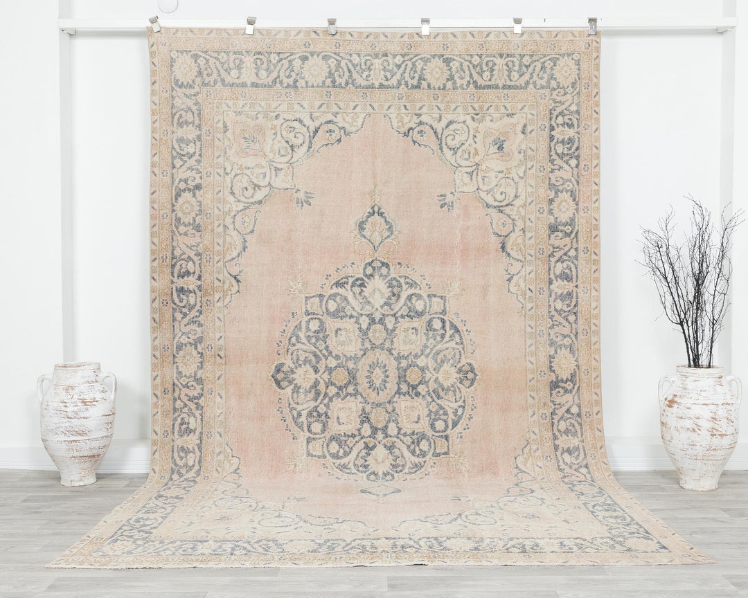 Pink Oushak Rug 6' 8" x 10' 6" | No. VR62809