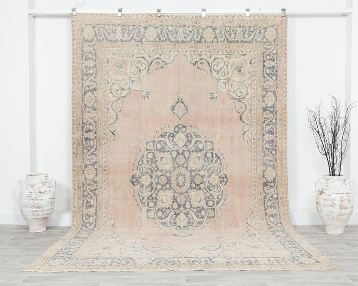 Pink Oushak Rug 6' 8" x 10' 6" | No. VR62809