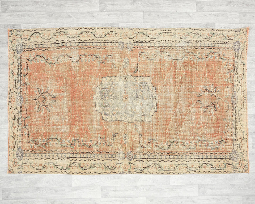 Orange Oushak Rug 5' 1" x 8' 1" | No. VR69624