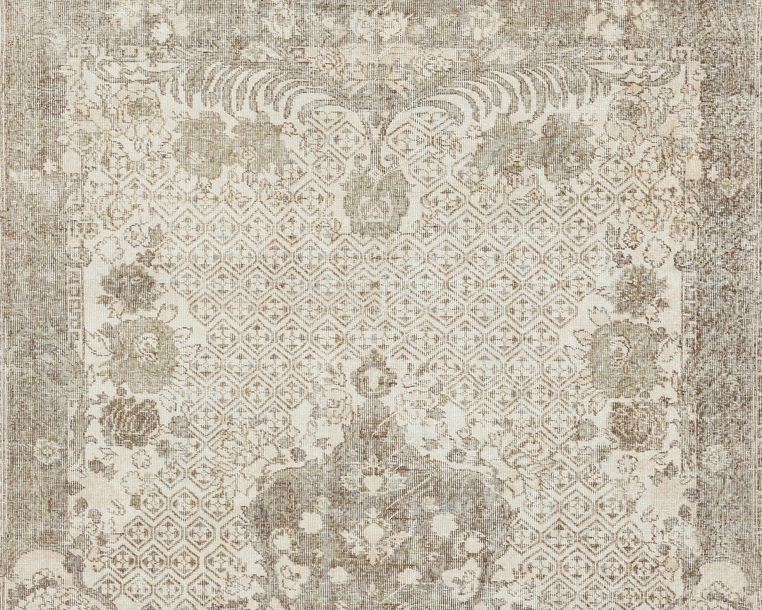 Neutral Oushak Rug 6' 5" x 10' 6" | No. VR54590