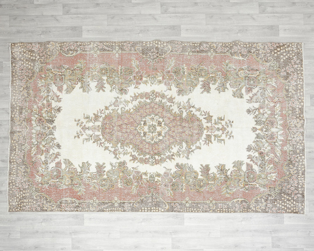 Neutral Oushak Rug 5' 11" x 9' 8" | No. VR30575