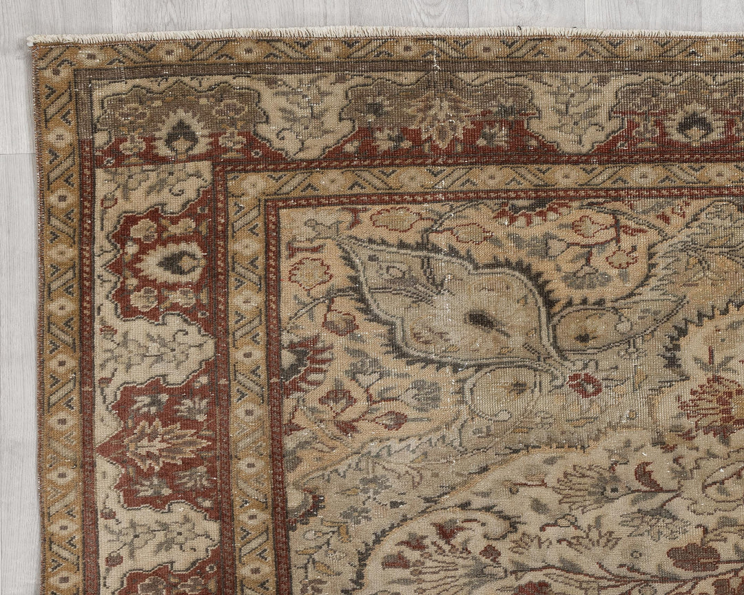 Brown Oushak Rug 6' 3" x 9' 8" | No. VR70085