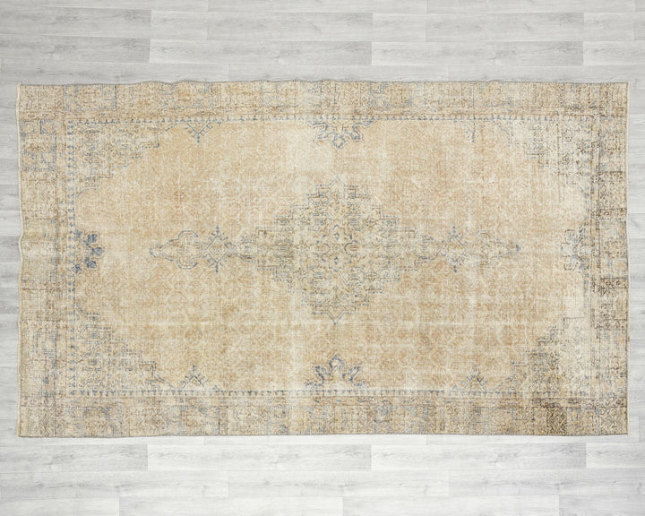 Faded Oushak Rug 5' 8" x 9' | No. VR78369