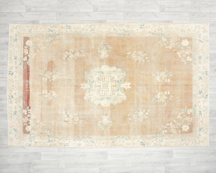 Orange Oushak Rug 6' 2" x 9' 11" | No. VR89474