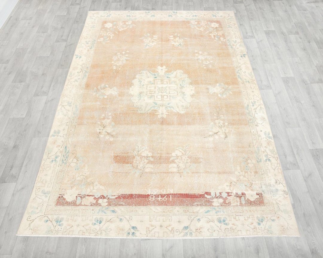 Orange Oushak Rug 6' 2" x 9' 11" | No. VR89474