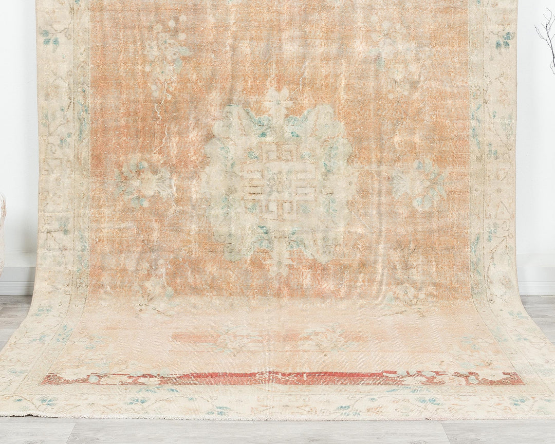 Orange Oushak Rug 6' 2" x 9' 11" | No. VR89474