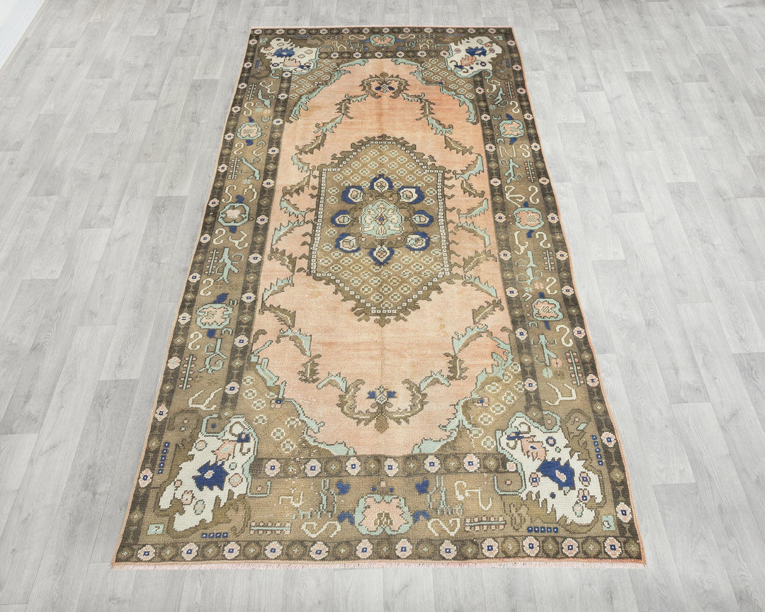 Faded Oushak Rug 10' 2" x 4' 9" | No. VR55313