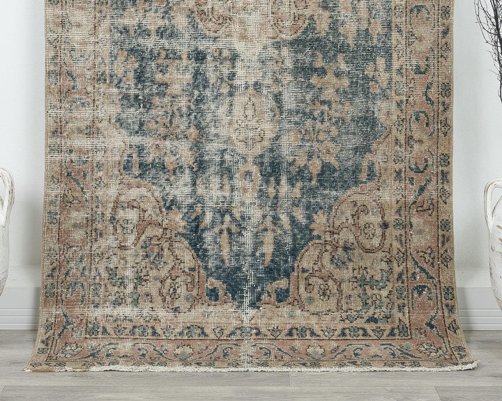 Blue Oushak Rug 7' 3" x 3' 7" | No. VR89627