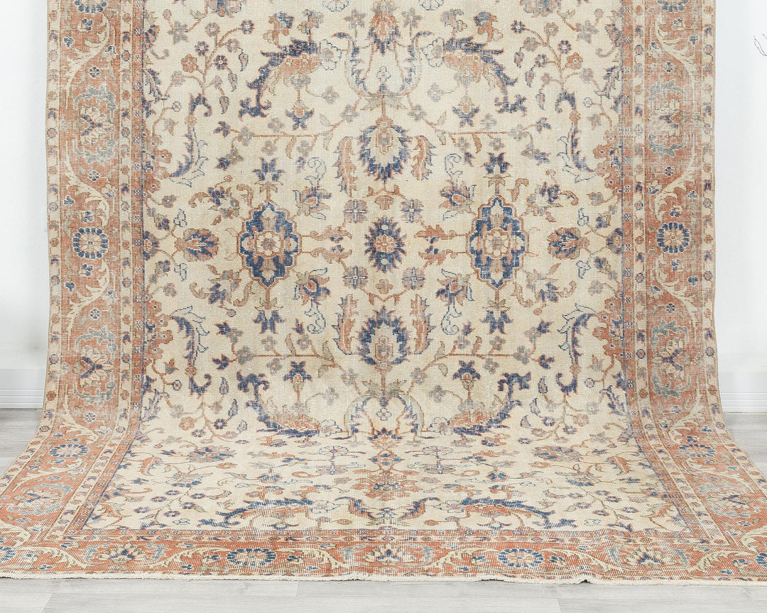 Beige Oushak Rug 6' 3" x 9' 8" | No. VR91002