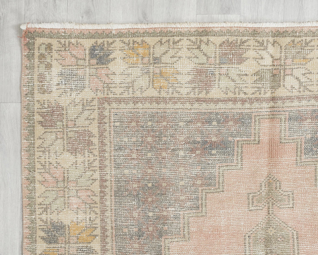 Muted Vintage Turkish Rug 4' 7" x 9' 2" | No. VR75796