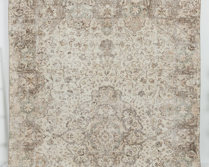 Beige Oushak Rug 7' x 10' 4" | No. VR12755