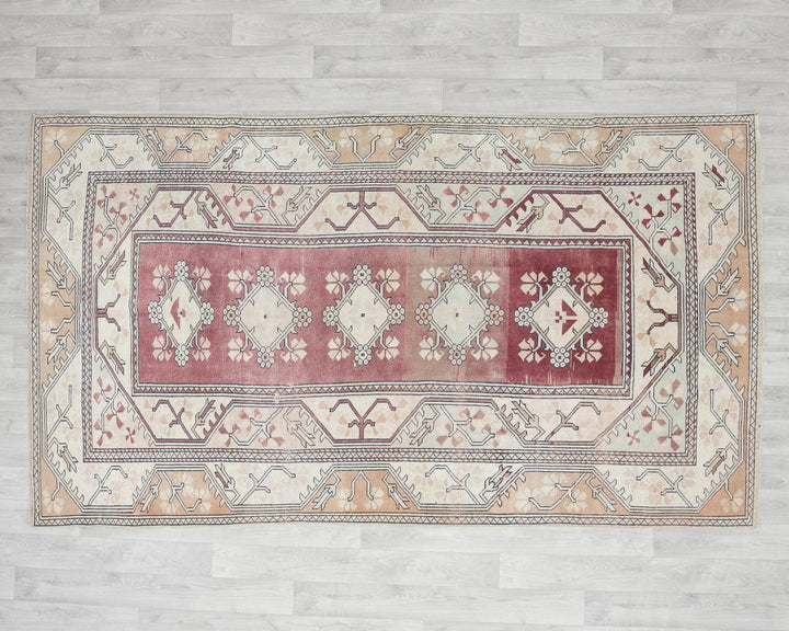 Beige Oushak Rug 5' x 8' 6" | No. VR59164