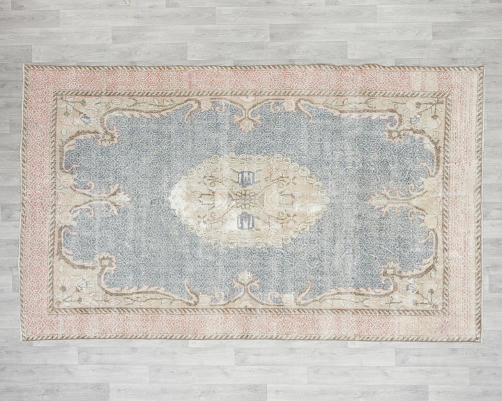 Blue Oushak Rug 6' 4" x 9' 6" | No. VR23583