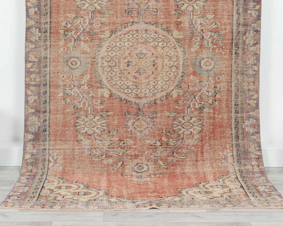 Orange Oushak Rug 5' 1" x 6' 7" | No. VR65249