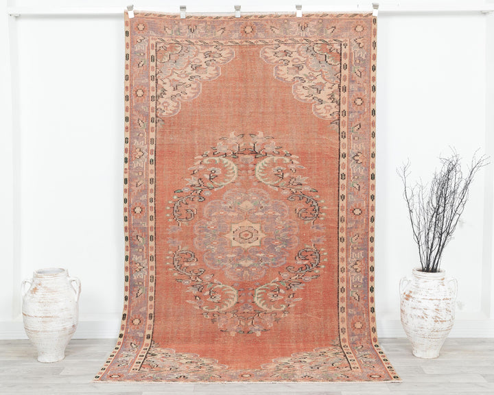 Orange Oushak Rug 5' 2" x 8' 8" | No. VR81573
