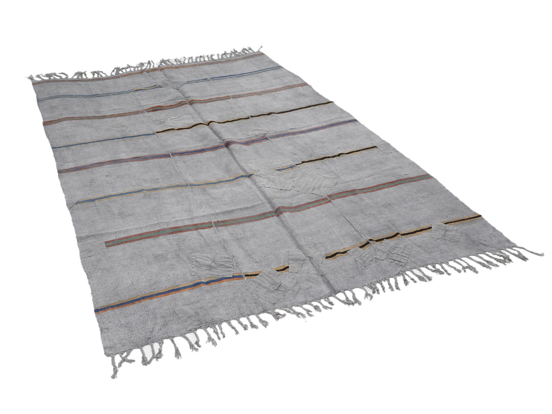 Gray Kilim Rug 6' x 9' 5" | No. VR30013