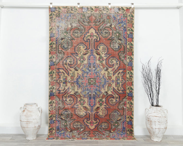 Pink Oushak Rug 7' 5" x 4' 6" | No. VR38663