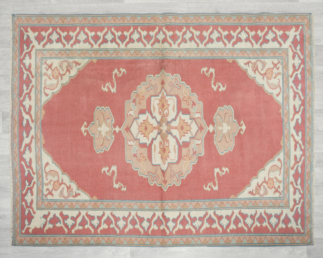 Pink Oushak Rug 5' 8" x 4' 5" | No. VR50626