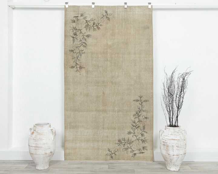 Beige Oushak Rug 6' 8" x 8' | No. VR55455
