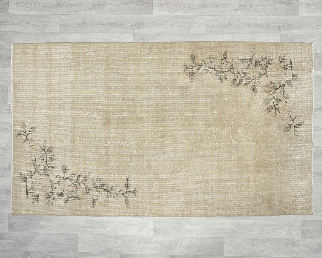 Beige Oushak Rug 6' 8" x 8' | No. VR55455