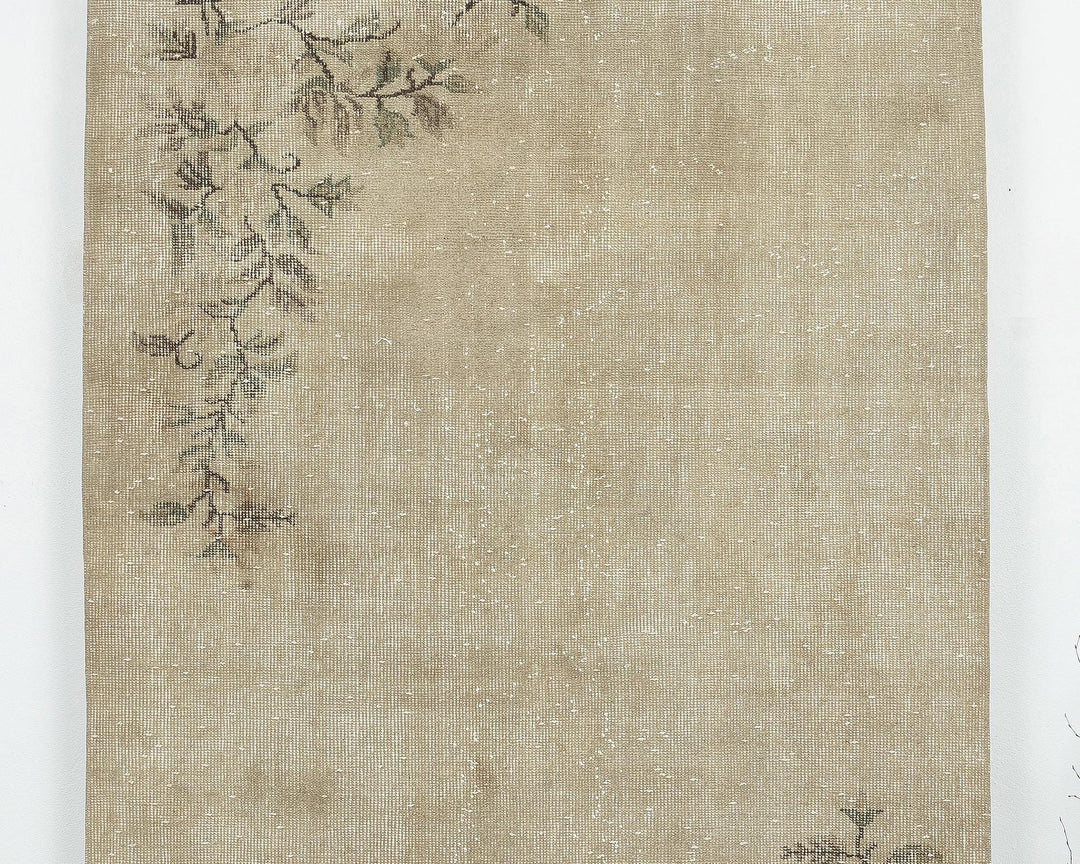 Beige Oushak Rug 6' 8" x 8' | No. VR55455