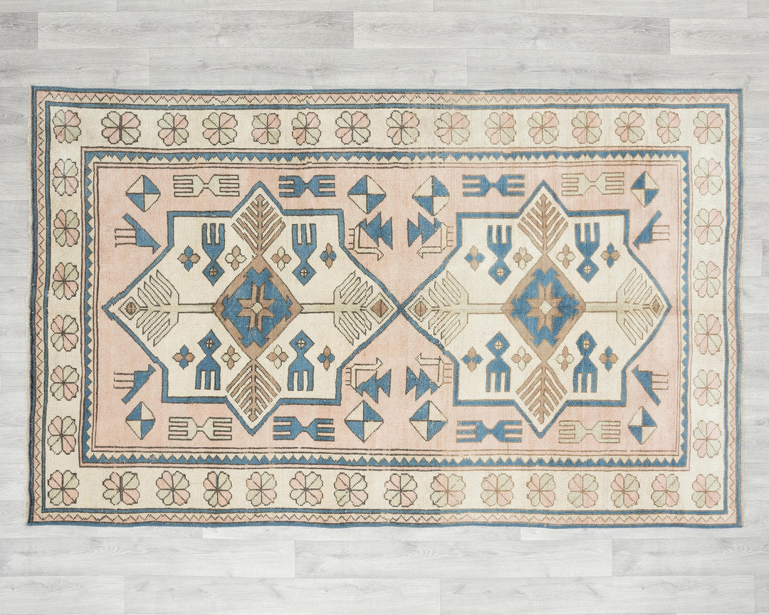 Pastel Oushak Rug 5' x 8' | No. VR17379