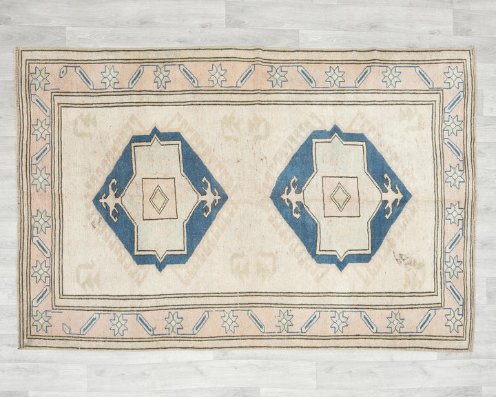 Blue Oushak Rug 6' 5" x 4' 6" | No. VR47550