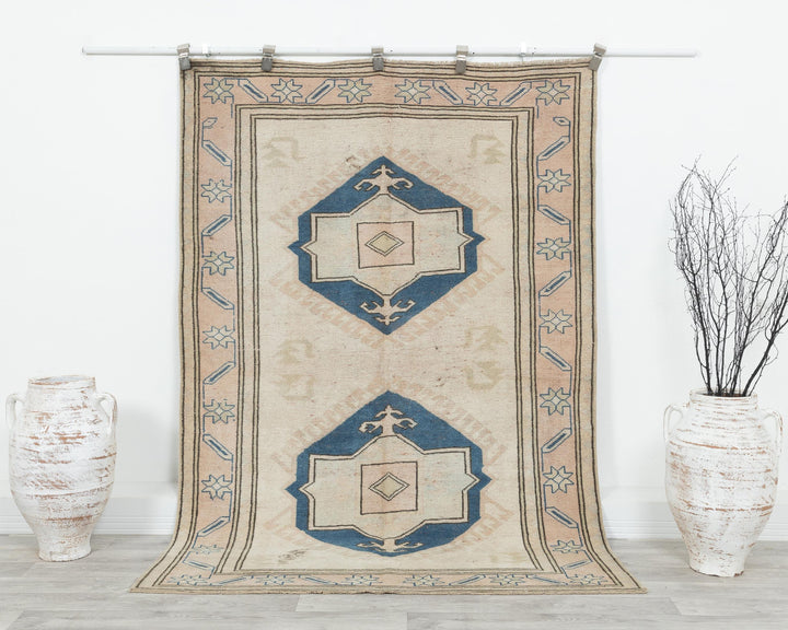 Blue Oushak Rug 6' 5" x 4' 6" | No. VR47550