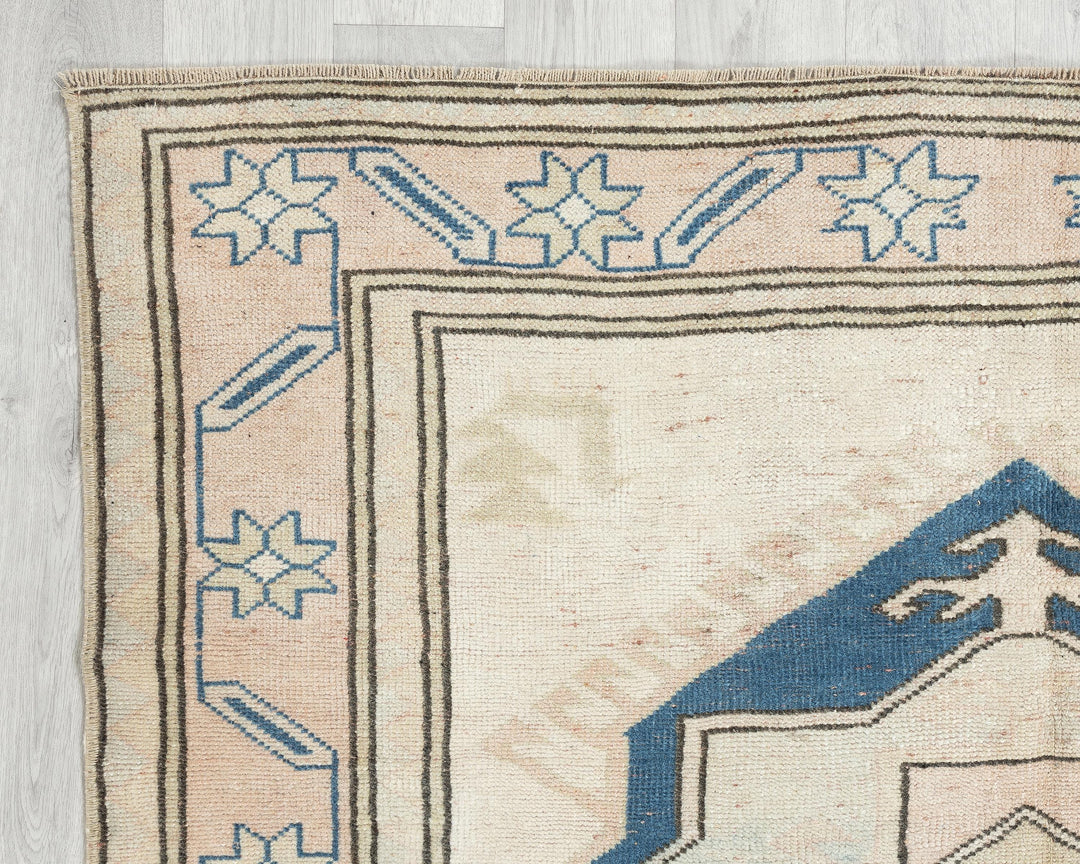 Blue Oushak Rug 6' 5" x 4' 6" | No. VR47550