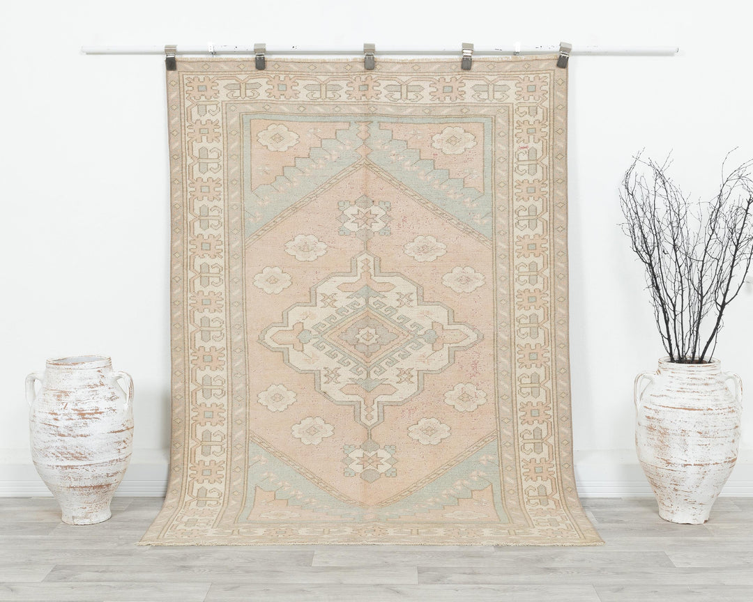 Blue Oushak Rug 4' 5" x 6' 4" | No. VR74795
