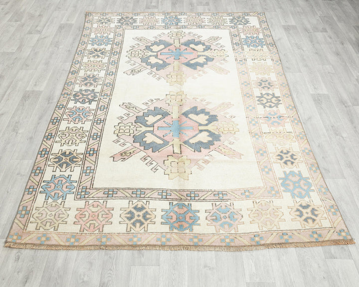 Faded Oushak Rug 7' 10" x 5' 5" | No. VR57354