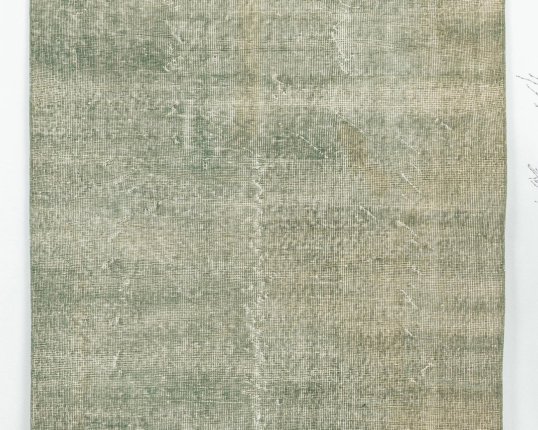 Green Oushak Rug 3' 7" x 6' 8" | No. VR73015