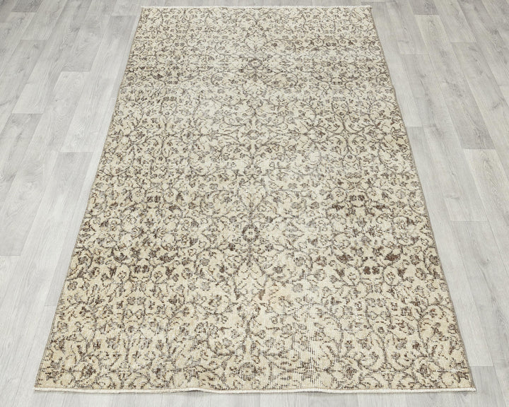 Neutral Oushak Rug 6' 6" x 3' 9" | No. VR79957