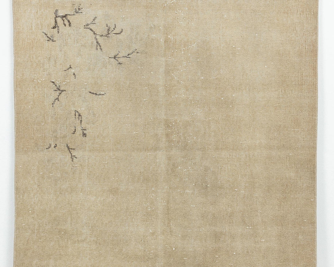 Beige Oushak Rug 3' 7" x 6' 7" | No. VR21621