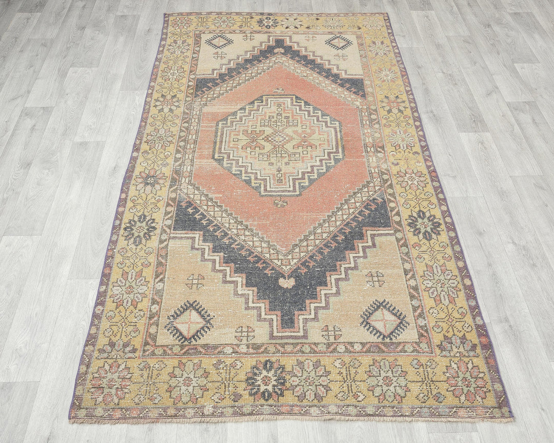 Muted Oushak Rug 3' 8" x 6' 11" | No. VR26648