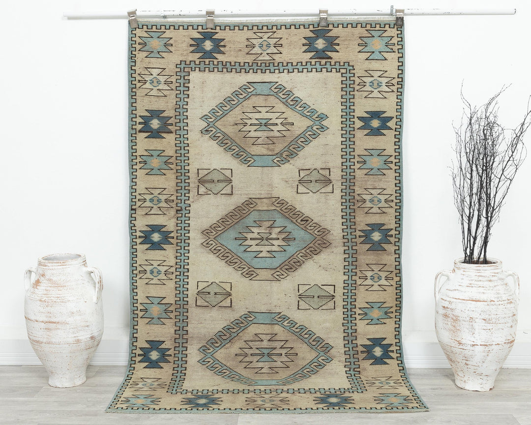 Faded Oushak Rug 3' 11" x 6' 6" | No. VR40172