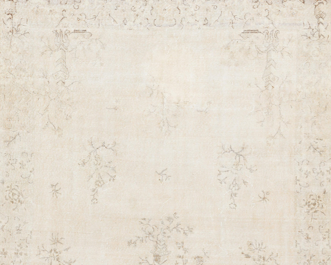 Beige Oushak Rug 10' 6" x 6' 9" | No. VR30984