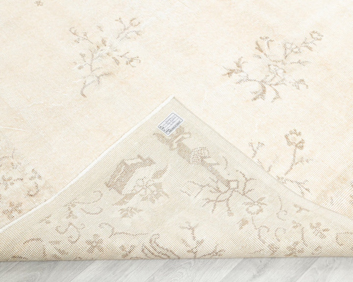 Beige Oushak Rug 10' 6" x 6' 9" | No. VR30984