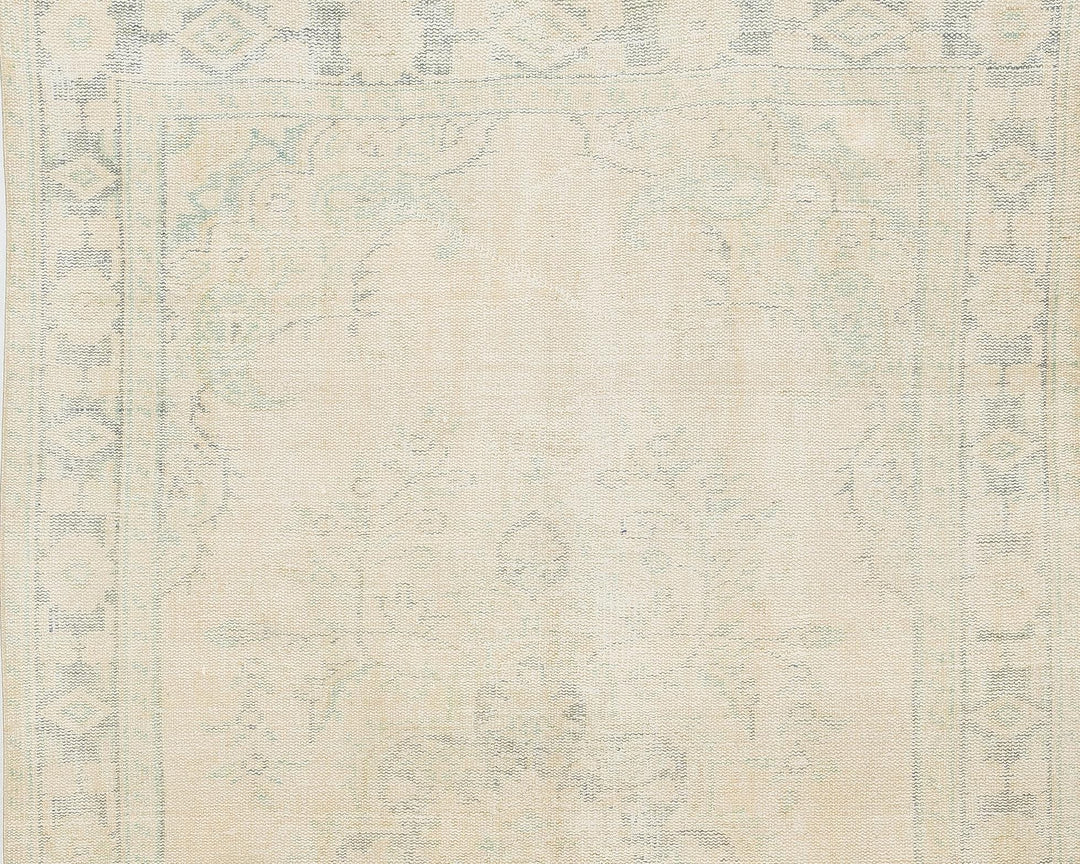 Beige Oushak Rug 5' 11" x 9' 4" | No. VR18386