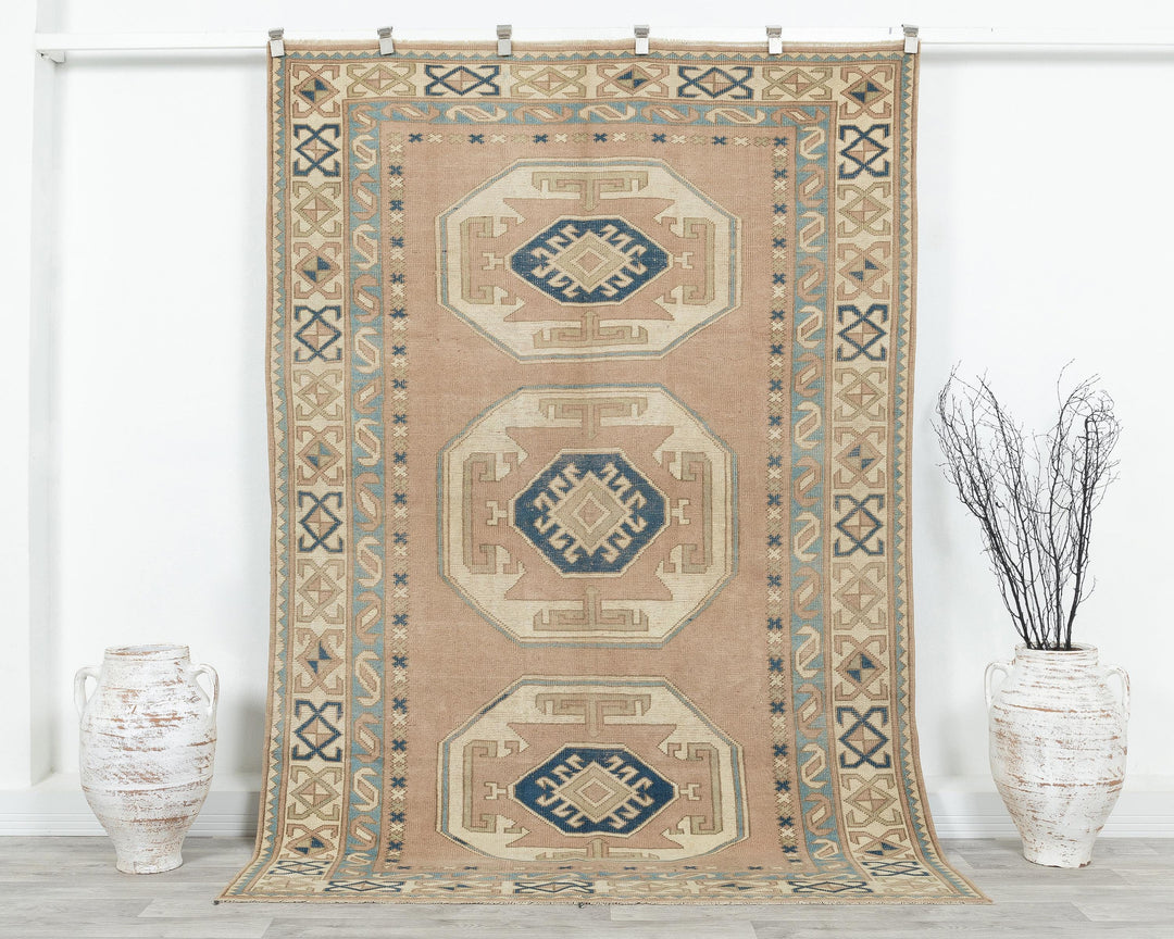 Faded Oushak Rug 5' 6" x 7' 11" | No. VR23383