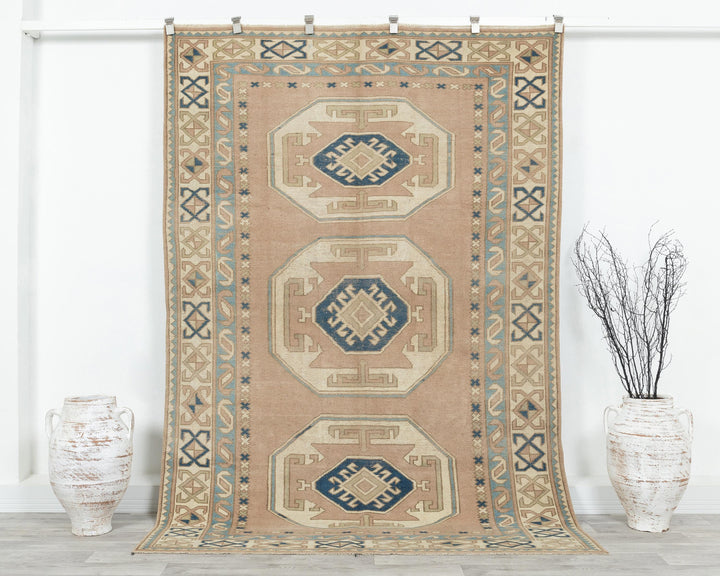 Faded Oushak Rug 5' 6" x 7' 11" | No. VR23383