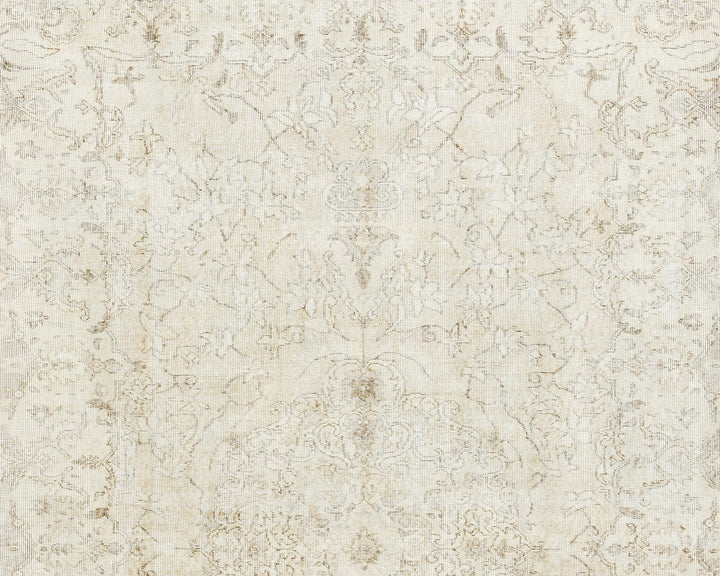 Beige Oushak Rug 9' 6" x 10' | No. VR76301