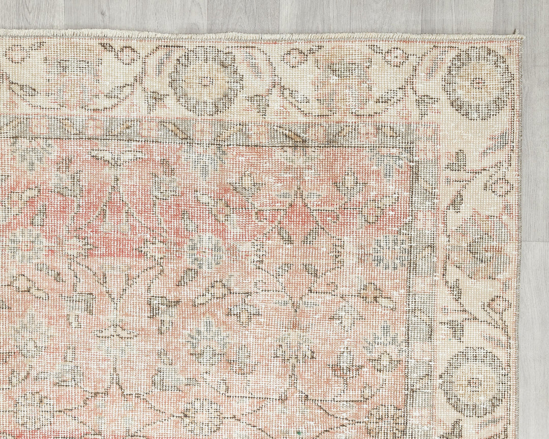 Neutral Oushak Rug 6' 7" x 10' 4" | No. VR25883