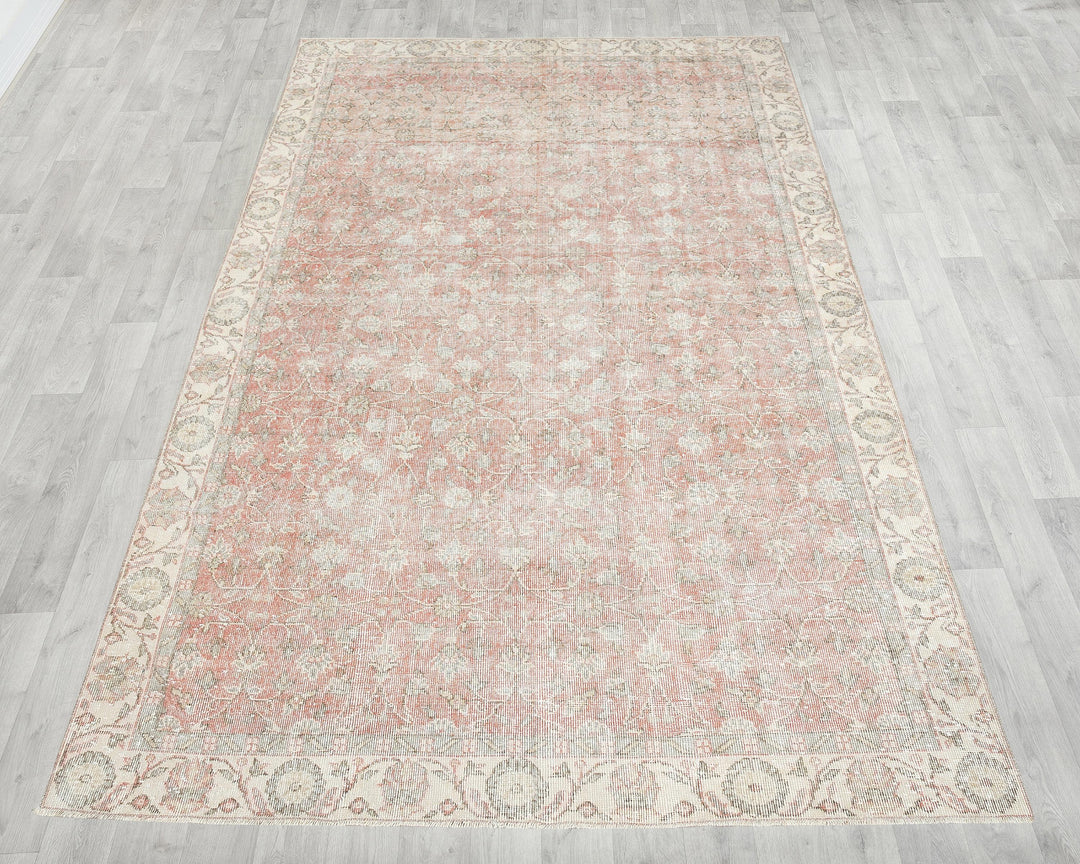 Neutral Oushak Rug 6' 7" x 10' 4" | No. VR25883