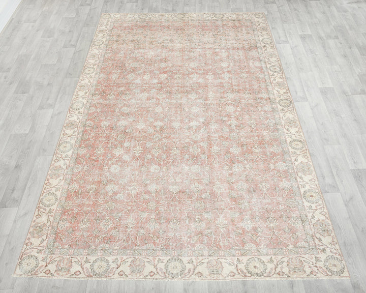 Neutral Oushak Rug 6' 7" x 10' 4" | No. VR25883