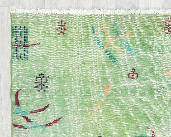 Green Oushak Rug 5' 5" x 8' 11" | No. VR74086