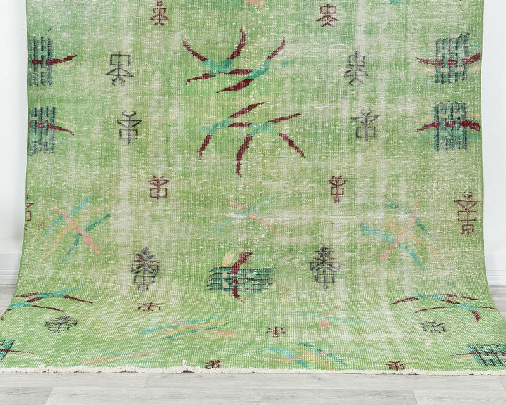 Green Oushak Rug 5' 5" x 8' 11" | No. VR74086