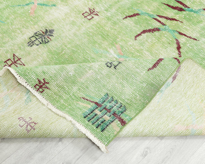 Green Oushak Rug 5' 5" x 8' 11" | No. VR74086