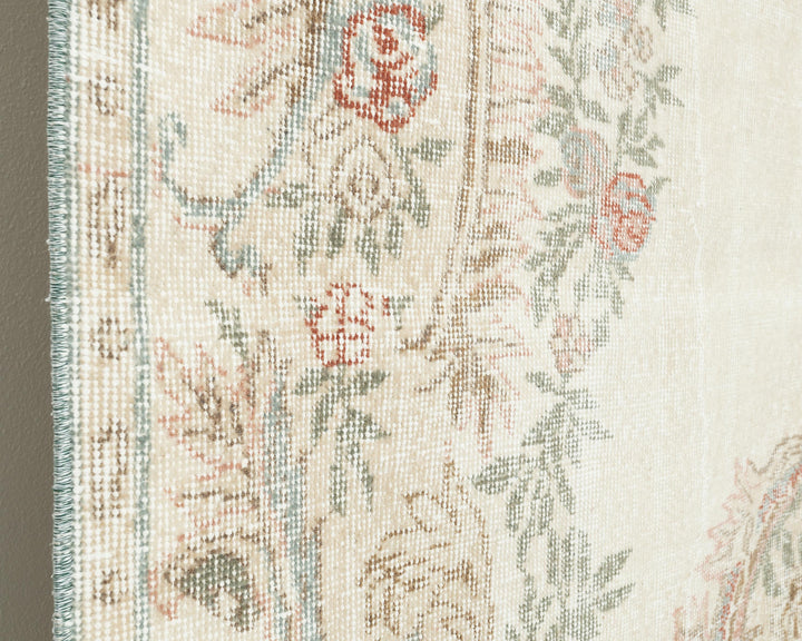 Beige Oushak Rug 5' 11" x 9' 6" | No. VR71298